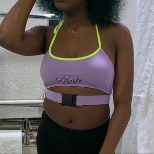 Go guy purple and green top with straps